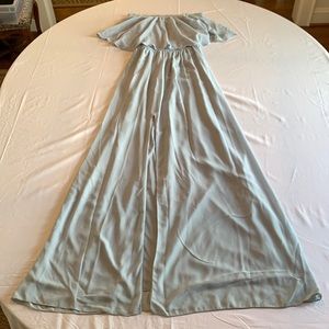 Show Me Your Mumu Gray Blue Maxi Dress - Medium